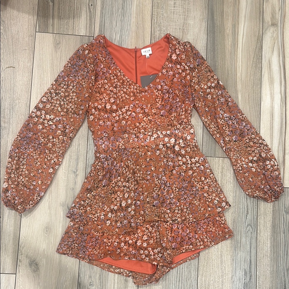 NWT Floral Long Sleeve Romper